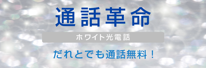 通話革命 ホワイト光電話 だれとでも通話無料！