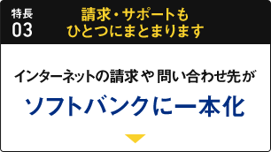 特長03 請求・サポートもひとつにまとまります