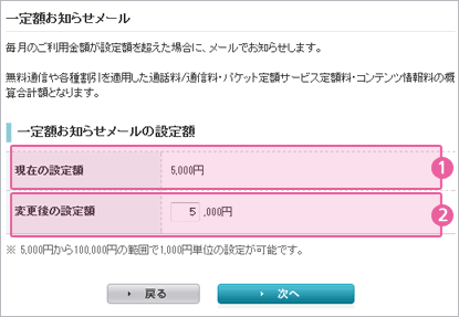 一定額の設定